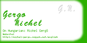 gergo michel business card